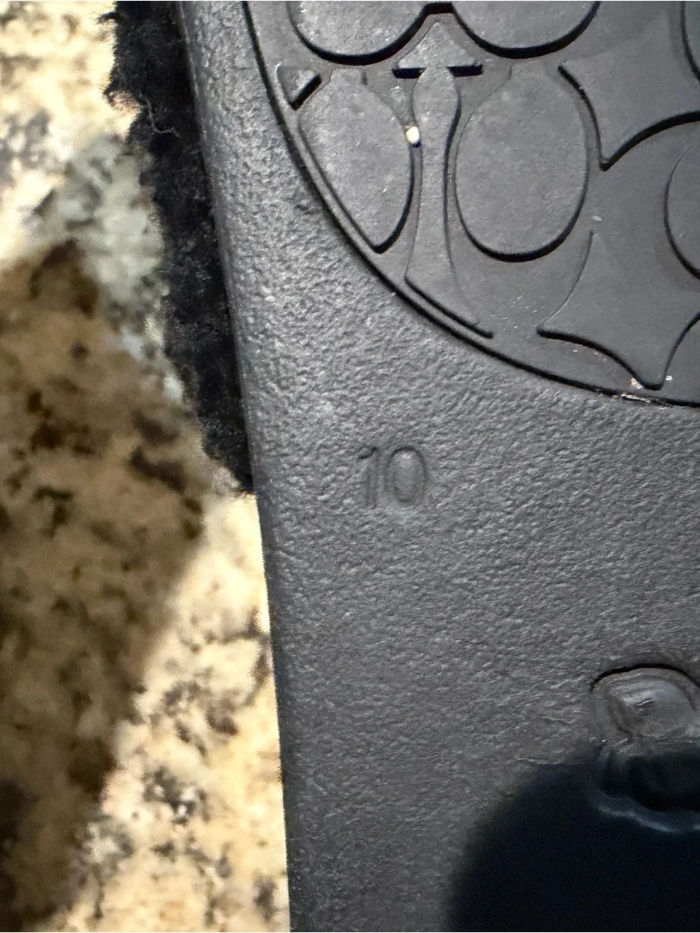 Coach Black Shearling fuzzy Slide Sandals